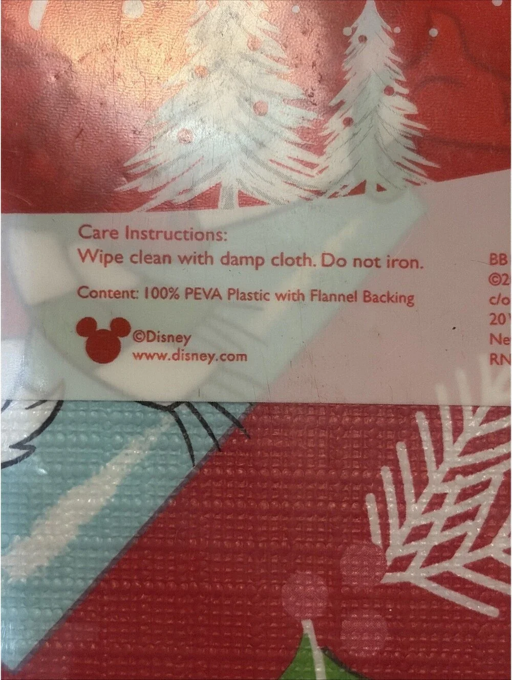 Disney Christmas 60 x 102 Tablecloth new sealed in the package